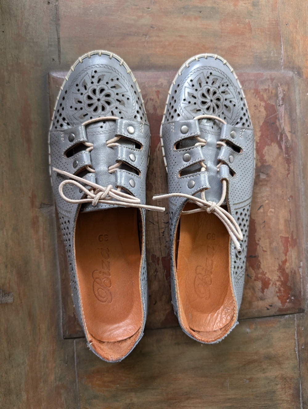 Biza, Style Petra, Blue Grey, Size 39 Cute Spring-Summer Flats